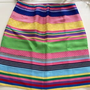 Vintage J McLaughlin multi color ribbon skirt size 12 fully lined.